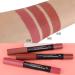 Evpct 3Pcs Nude Beige Matte Lipstick and Lip Liner Set - Chestnut Brown Mauve Vegan 24 Hour Waterproof Gel Lipliner Pencil Set | Long Lasting Matte Lipstick Pencil Set - 3 Count - Buy Online on GoSupps.com