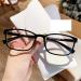 Qinzhenz Classic rectangular reading glasses anti-eyes load computer reader unbreakable anti-blue light flat lighting mirror (color: C1 size: +100) +100 C1