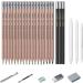 30-Piece Sketching Pencil Set with Graphite and Charcoal Pencils - Complete Artist Kit for Drawing, Sketching, and Shading - Includes Erasable Pen and Paper - Sketch Pencils Set - Buy Online on GoSupps.com
