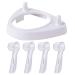 LazyMe Electric Toothbrush Heads Holder Charger Holders and 4 Toothbrush Heads Dust-Proof Covers for Oral-B Electric Toothbrush Series