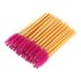 KALLORY 50 Pcs Colored Mascara Lash Bonder Mascara Black Eyelash Mascara Brush Eyelash Brush Stick Make up 50 Pcs Rose