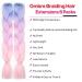Shangxiu Ombre Braids Extensions - 6Pcs Kanekalon 24 Crochet Hair in Blue Light Purple & Pink | High-Quality Kunsthaar for Inclusive Styling - Buy Online on GoSupps.com