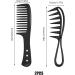 2 Pcs Wide Tooth Shark Hair Comb for Curly Thick Hair - Black - Buy Online on GoSupps.com