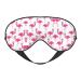 Pink Flamingo Eye mask Soft Elastic and Adjustable Nighttime Comfort Sleeping mask Suitable for Both Men and Women Black