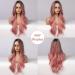 JOOLER Pink Ombre Wig for Women - Long 24 Inch Heat Resistant Natural Hair Color Middle Part Wig - Buy Online on GoSupps.com