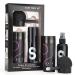 gowwim Hair Thickening Fibers Best 3-in-1 Kit Set Keratin Hair Building Fibers & Spray Application Atomizador Pump Nozzle & Hair Fiber Lock Hold Spray Instantly Cover Sparse Hair Areas (Black)