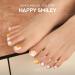 Zinipin Gellight Semi-Cured Gel Pedicure Strips | 30 Pedi Wraps | Includes Cleanser Pads Wooden Stick & Nail File (Happy Smiley) - Buy Online on GoSupps.com