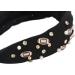 Valentine Day Rhinestone Knotted Headband for Women with Top Knot Design Exquisite Appearance for Matching Clothes (Black) - Buy Online on GoSupps.com