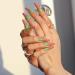 Bohen Long Coffin False Nails - Glossy Green Ballerina Press-On Nails for Women & Girls | 24 Pcs Party Set - Buy Online on GoSupps.com
