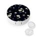 Floral Ditsy Flowers Round Case For Contact Lens Kit Storage Box with Mirror Printed