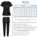 Niaahinn Classic Women's Scrub Set - Black Nursing Uniform Top & Jogger Pants - Buy Online on GoSupps.com