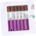 POPETPOP 1 Set Nail Gel Electrical Tools Acrylic Nail Tools Pedicure Bits Nail Art Equipment Nail Drill Heads Nail Drill Bits 5 Piece Set Grinding Head Nail File Brightener Purple Grid 4.50X0.30X0.30CM Purple - Buy Online on GoSupps.com
