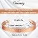 Vicmag Copper Magnetic Bracelet for Women Men | 6X Ultra Strength Magnets | 99.99% Solid Pure Copper | Adjustable Size | Gift Box Included | Rose Gold Plum - Buy Online on GoSupps.com