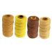 Amosfun 4 roll macrame accessories bakery yarn natural cooking yarn wrap diy tinker thread kitchen yarn cooking gift cotton cord camps rope cord weave