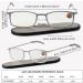Ultra-Thin Blue Light Blocking Reading Glasses | Portable Flat Folding 1.5x Readers for Men & Women with Protective Case - Buy Worldwide - Buy Online on GoSupps.com