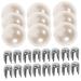Operitacx 150 Sets Pearl Claw Nails White Pearl Beads Imitation Pearl Studs Round Pearl Rivets Button Supplies 0.8X0.8X0.8CM White