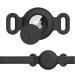 Waterproof Airtag Case for Dog Cat Collar Apple Air Tag Protective Holder GPS Tracking Finder for Pet Silicone Case for Dog Collar Cat Loop Holder Pet Accessories Small Black