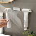 UDQYQ 2PCs Rolling toothpaste tubular squeezer with magnetic and super sticky pad wall -mounted toothpaste expressor space -saving suitable for bathroom washroom.(White wall assembly)