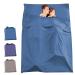 Travel and Camping Sheet Sleeping Bag Liner,Lightweight Compact Portable Adult Thin Sleeping Bag Sack,Premium Soft Hotel Sleep Sheet for Traveling Hostels Picnic Blue 82.5 X 63 Inch