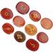 Engraved Rune Stones 10Pcs Engraved Rune Stones Hand Carved Symbol Versatile Witch Runes Crystal Grid Sets for Chakra Cleansing Aura Healing (Red Agate) - Buy Online on GoSupps.com