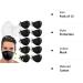 5 Layer Breathable Cotton Face Mask with Filter Reusable Black Face Masks Washable Uk with Adjustable Ear Straps Nose Wire & Replaceable Filters for Unisex Black 12 - Buy Online on GoSupps.com