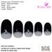 Shop Bling Art Black Crystal Oval False Nails - 24 Medium Artificial Nails with Glue for Stunning Looks - Buy Online on GoSupps.com