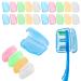 ASTER 20 Pieces Travel Toothbrush Head Covers Portable Toothbrush Cover Caps Toothbrush Head Covers for Travel  Home  Camping and School
