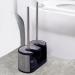 Casaphoria Stainless Steel Toilet Bowl Brush & Plunger Set - Heavy Duty 2-in-1 Combo with Freestanding Holder for Bathroom - Buy Online on GoSupps.com