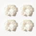 townssilk Silk Skinnie Hair Bobbles hairscrunchies 100% Pure Mulberry Silk 22 Momme Hair Friendly Luxury Elastic 4 Hair Bobbles Colour 4PC of White 4pcs of white