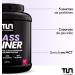 MASS GAINER | Weight Gainer | Strength Training | +1500 kcal per day | 5 Protein Sources + 2 Carbohydrate Sources + MCTs | 22 Servings of Strawberry Flavor Shaker Drink | 2.26 kg | TLN - Buy Online on GoSupps.com