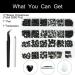 Black Nail Gems Rhinestones Set with Big Charms - 2680pcs | DIY Nail Art Supplies for Makeup & Crafts - Buy Online on GoSupps.com