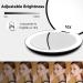 Compact Lighted 5-inch Travel Makeup Mirror - 1X/10X Magnifying, LED, USB Charging, Touch Screen - Black - Buy Online on GoSupps.com