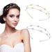 WLLHYF 2 Pieces Star Headbands for Women Girls Star Rhinestone Hair Hoop Pearl Headwear Wedding Headpiece for Bride Hair Bands Accessories (double layer gold/double layer silver) - Buy Online on GoSupps.com