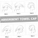 Didiseaon Heart LED Mirror 6 Pcs Dry Hair Cap Coral Fleece Shower Cap Mild Fast Drying Cap - Buy Online on GoSupps.com