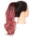 Shadow curly hair ponytail extensions claw in fake ponytail tail hair piece afro long clip in synthetic blonde pink wavy wig to smoky pink 18inches