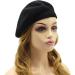 Wheebo French Cashmere Beret Hat Reversible Solid Color Cap - Black for Women Girls Lady Adults - Buy Online on GoSupps.com