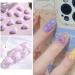 DIY Manicure Purple Blue Charms Resin Love Heart Nails Rhinstones Nail Art Decorations 3D - Buy Online on GoSupps.com