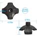 Urge Medical Self Standing Cane Tip - 34 Inch Replacement - Heavy Duty Rubber Quad Base - Stable Grip Traction Attachment (Black) - Buy Online on GoSupps.com