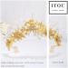 IYOU Bridal Wedding Headband Crown Gold Leaf Hair Bands Tiara Pearl Crystal Bridesmaid Bride Hair Accessories for Women - Buy Online on GoSupps.com
