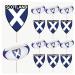 Scotland Flag Rugby Ball Food & Cupcake Picks Toppers Party Decorations Six Nations (14 Pack)