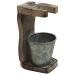Wood Shaving Brush Razor Stand with Galvanized Soap Bowl - Handmade Shabby Chic Organizer Set for Men - Buy Online on GoSupps.com