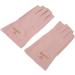 UV Shield Glove Breathable Fingerless Fiber Cotton Nail Lamp Gloves Anti UV Fingerless Gloves Protect Manicure Gloves Manicure Nail Art Dryer Tools(Light pink grey) - Buy Online on GoSupps.com
