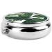 Tropical Banana Palm Leaves Round Pill Box | 3 Compartment Mini Decorative Travel Organizer for Vitamins & Medications - Buy Online on GoSupps.com