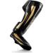 FIVING Martial Arts Shin Guards - Microfiber Leather, Adjustable Leg Protection for Muay Thai, Kickboxing, MMA - Black-Gold, Large - Buy Online on GoSupps.com