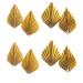 ccHuDE 20 Pcs Paper Palm Fan Cake Toppers Paper Leaf Cake Toppers Cute Cupcake Toppers Party Cake Insert Decoration for Wedding Birthday Party Gold