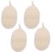 4 Pcs Natural Loofah Sponge Exfoliating Bath Shower Loofah Sponge Pad Natural Luffa Sponge Scrubber Brush for Men and Women's Bath Showers and Spa