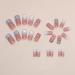 Shop 24PCS White Ombre Medium Coffin Press On Nails | French Press on Fake Nails with Glitter - Premium Artificial Acrylic Nail Tips for Women - Buy Online on GoSupps.com