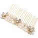 Beaupretty Accessories alloy rhinestone hair comb wedding hair accessories for brides wedding bride hair comb hair accessories for wedding golden wedding hair comb rhinestones crystal Comb - Buy Online on GoSupps.com