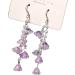 Feyley Earrings | Elegant Flower Shape Pearl Drop Earrings for Women | Stylish Purple Green White Jewelry - Buy Online on GoSupps.com