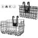 HOMEE Folding Rear Bike Basket Wire Mesh Fold-Up Detchable Front Bag Rear Hanging Bike Basket Bicycle Bag Cargo Rack for Mountain Bike Accessories Bike Frame Basket 1 Pack Black